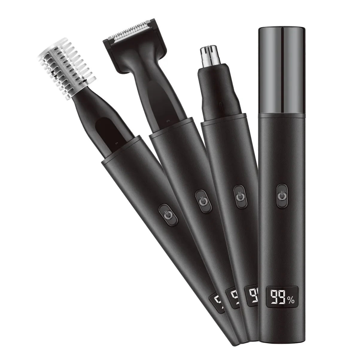 HKM-012627 Rechargeable 3-in-1 Hair Razor, Beard Shaver, and Nose Trimmer for Men