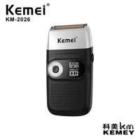 HKM-914323 Rechargeable Cordless Double-Blade Razor Shaver and Beard Trimmer for Men with LCD Display