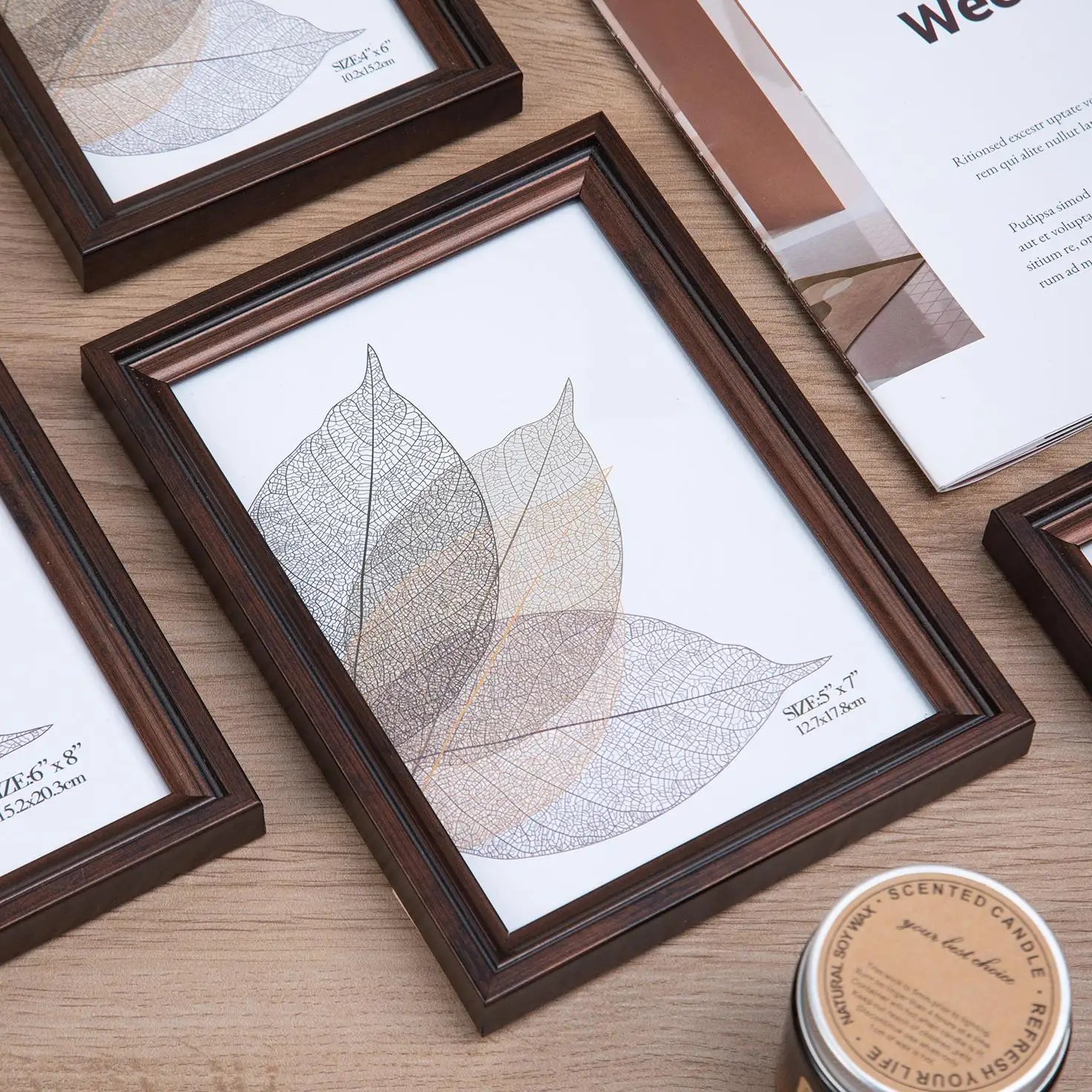 KTX-211091 Multi-Colour Modern PS Picture Photo Frame Set - 4x6, 5x7, 6x8, 8x10, A4 Inch