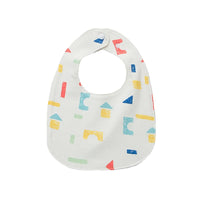 HKM-064723 New Arrival Cute U-Shape Kids Bib Waterproof Kids Eating Saliva Towel Feeding Bibs Button Closure