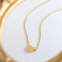 HKM-690771 Custom Design Double Layer Heart Pendant Necklace Jewellery for Women PVD 18K Gold Plated Waterproof Jewelry