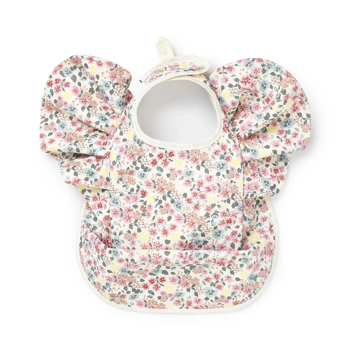 HKM-425171 Toddler Children Feeding Smock Apron PU Bib Coverall Printed Waterproof Baby Bib with Pocket Catcher