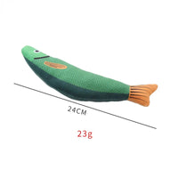HKM-341651 Interactive Fish-Shaped Cat Kicker Toy with Catnip – Soft and Durable Chewing Toy