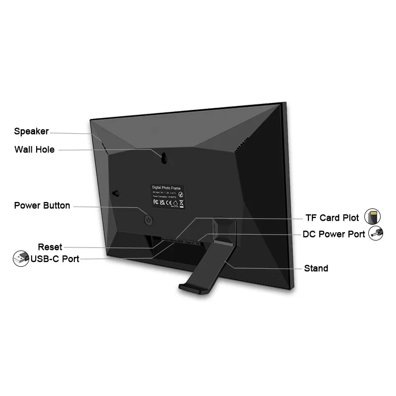 KTX-931987 10 Inch WiFi LCD Digital Photo Frame with Cloud Access and Free Picture Downloads