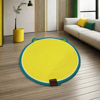 HKM-964243 Cozy Striped Pattern Pet Cushion Mat with Toy Ball for Small Dogs and Cats
