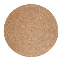 Hand-woven Sedge Solid Color American Country Style Circular Carpet Large Area Floor Mat for Living Room Hallway Clothing