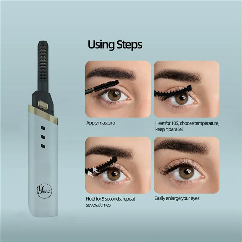 HKM-620563 Rechargeable Heated Eyelash Curler - Mini Electric Makeup Tool