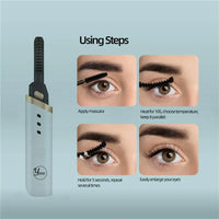 HKM-620563 Rechargeable Heated Eyelash Curler - Mini Electric Makeup Tool