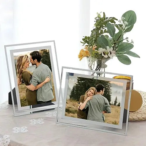 KTX-866451 Picture Photo Frame - Glass Tabletop Display & Wall Hanging, Sizes: 3.5x5, 4x6, 5x7, 6x8, 8x10, A4, A5