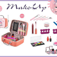 HKM-277267 Kids Washable Makeup Play Set with Mini Makeup Bag for Ages 2-12