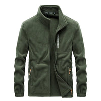 HKM-898579 Men's Jacket Sets Thickened Fleece Coat Brushed Cardigan Sports Outdoor Windproof and Warm Biker Jacket Plus Size Men's Jackets
