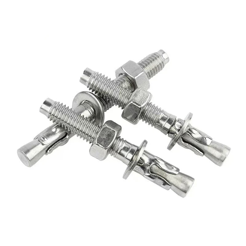 KTX-623571 M10 Hex Bolt, 201/304 Stainless Steel, DIN Standard, External Expansion, Plain Finish, M4 Thread