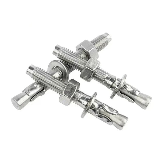 KTX-623571 M10 Hex Bolt, 201/304 Stainless Steel, DIN Standard, External Expansion, Plain Finish, M4 Thread