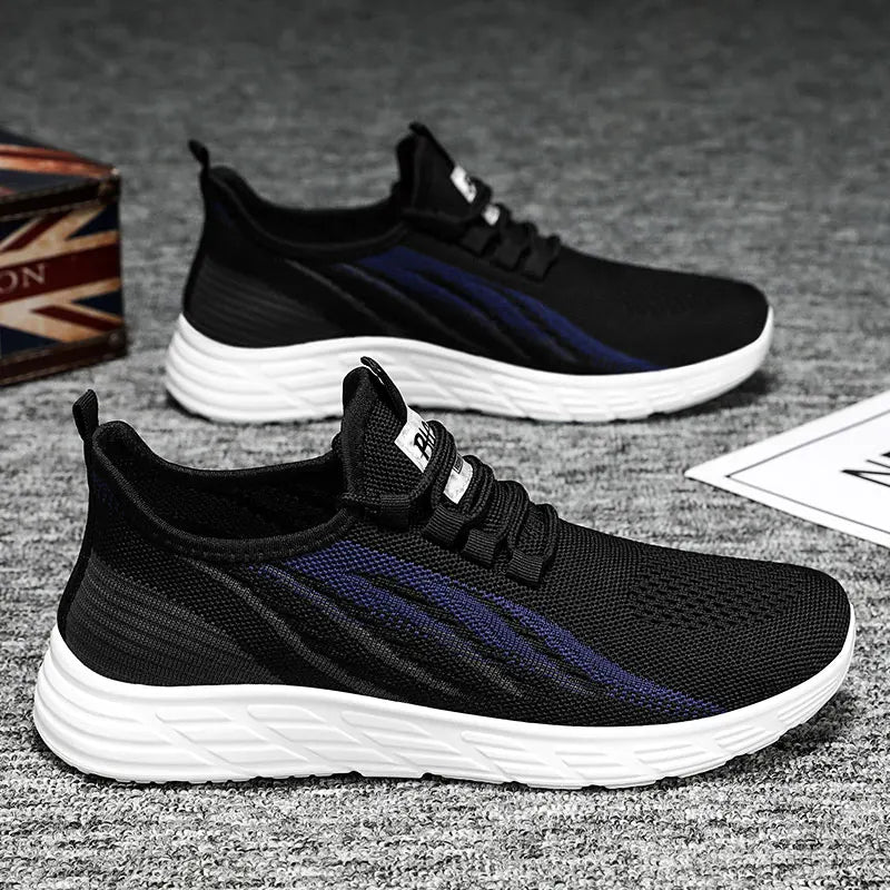 HKM-360787 B-9902 Men's Casual Sports Running Shoes with Fresh and Breathable Mesh and Soft and Comfortable Sole