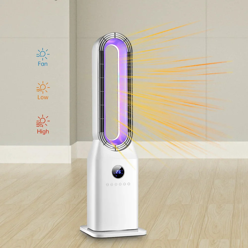 KTX-541075 Bladeless 2000W Electric Fan Heater with Night Light for Home Office Use