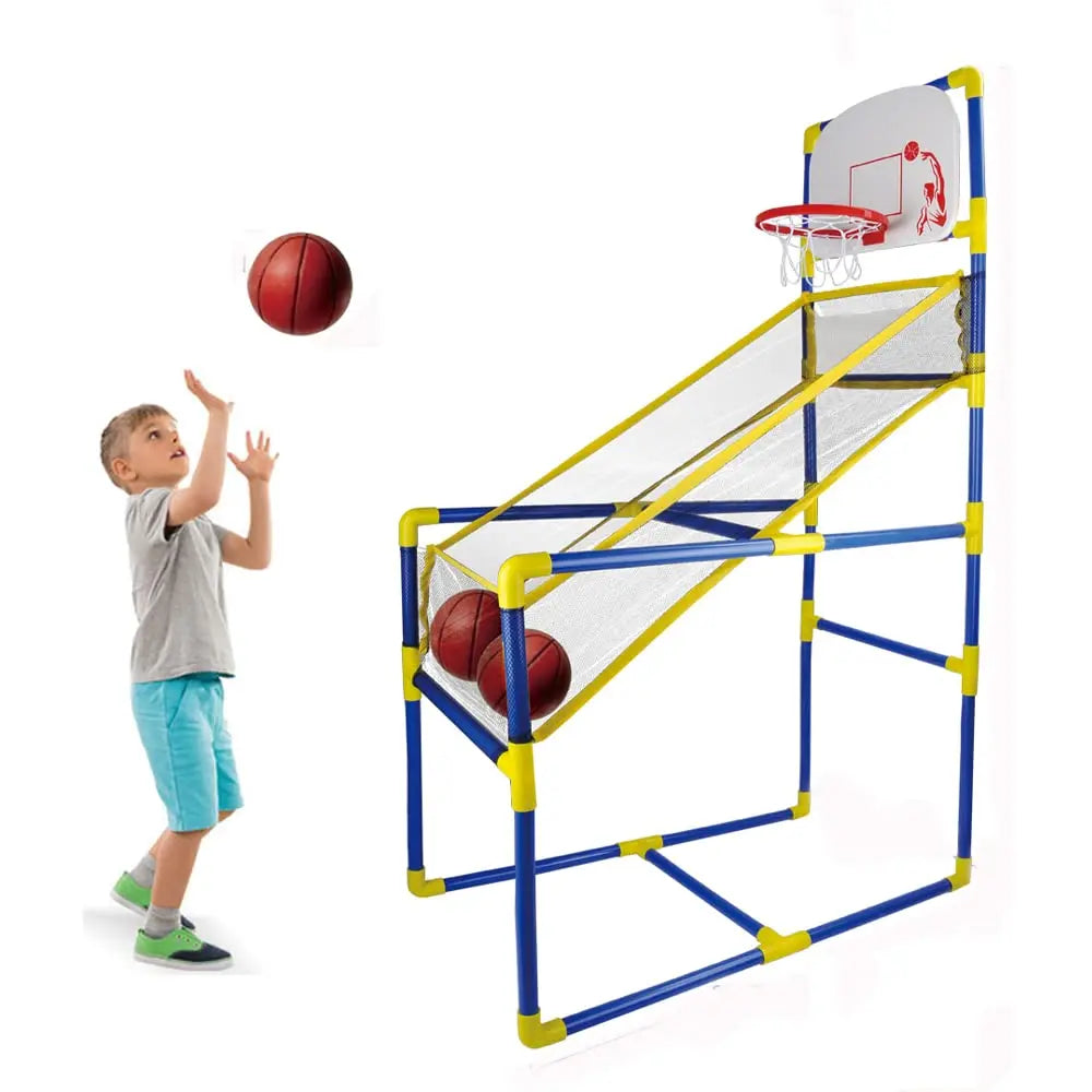 KTX-052115 Indoor Basketball Stand Toy Set with Mini Ball and Pump for Kids and Family Interactive Play