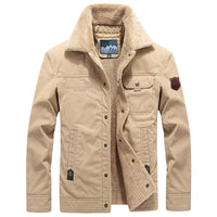 HKM-324563 Winter Cotton Clothing Men's Velvet Thickening Flip Collar Warm Jacket Loose Plus Size Cotton Jacket Men's Coats