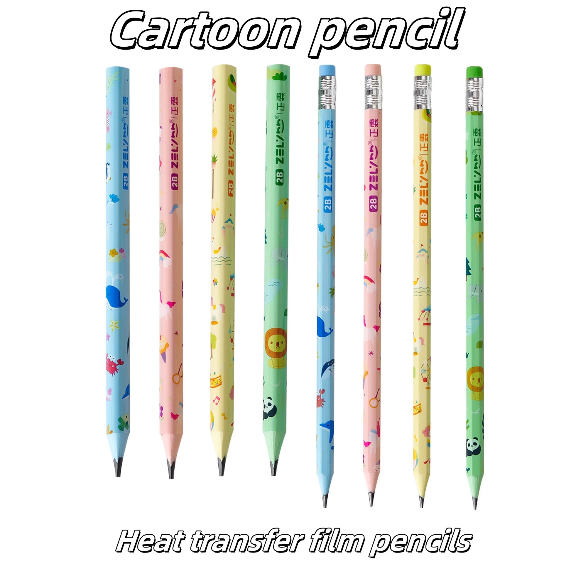 KTX-436115 Cartoon Jumbo Pencil Set - 30 Piece HB Pencils for Office and School Use