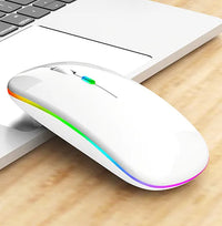 HKM-838675 2.4G Wireless Rechargeable Mouse with 1600 DPI and Backlit Features for Desktop and Laptop Use