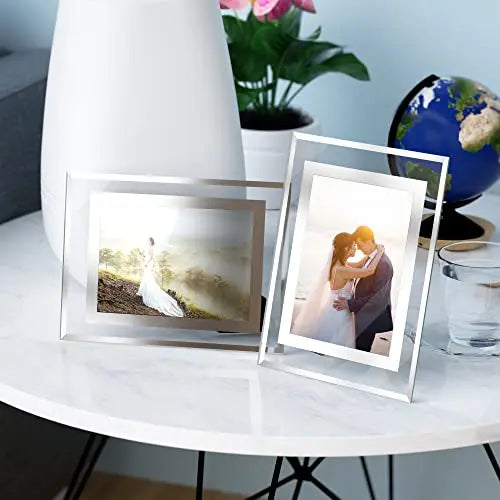 KTX-866451 Picture Photo Frame - Glass Tabletop Display & Wall Hanging, Sizes: 3.5x5, 4x6, 5x7, 6x8, 8x10, A4, A5
