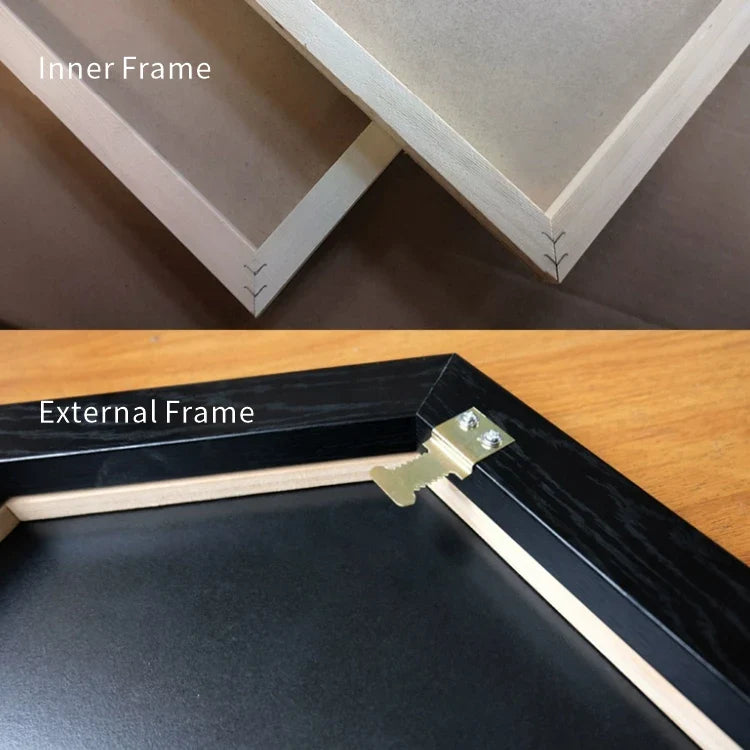 KTX-194131 Modern Black Floating Frame for Canvas and Art Prints, Sizes A4 A3 10" 12" 8" 7" 12''