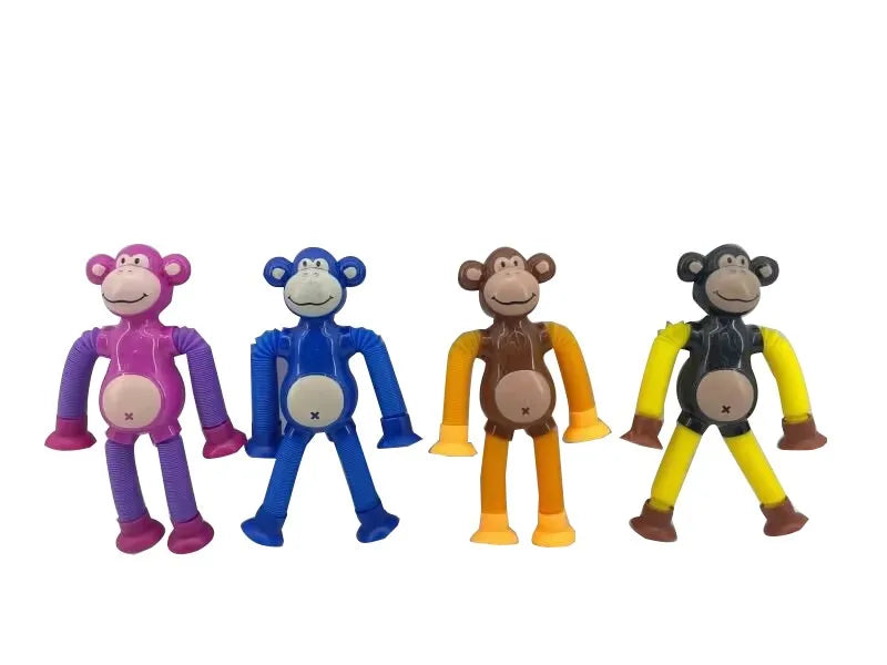 HKM-999315 Cute Big Ear Monkey Squeeze Fidget Toy - Pop Tubes Ideal for Kids 5+