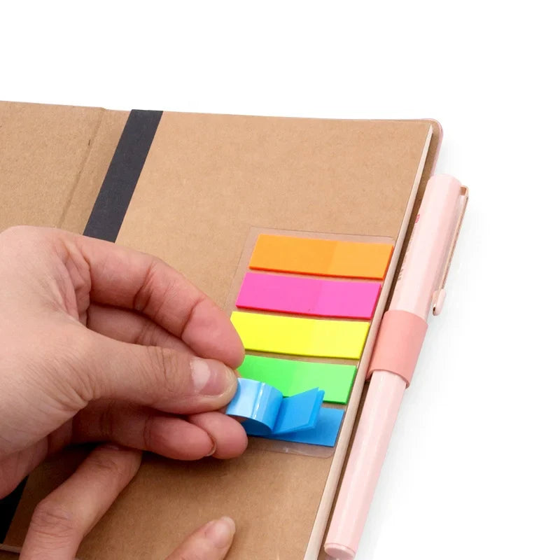 KTX-685907 Custom PU A4 Notebook with Sticky Notes and Pen Set