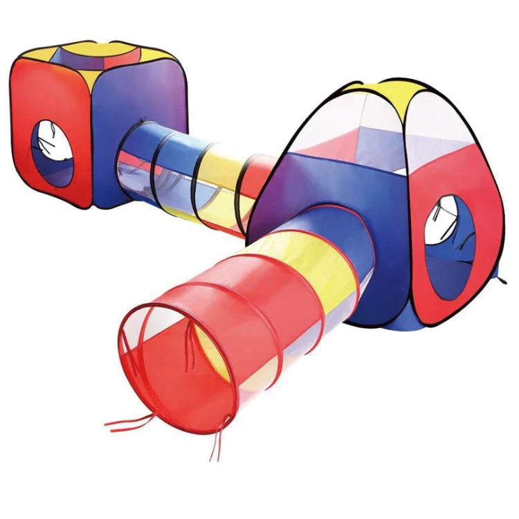 KTX-201299 Children's Portable Outdoor Play Tent Set with Tunnel and House for Fun Camping Activities
