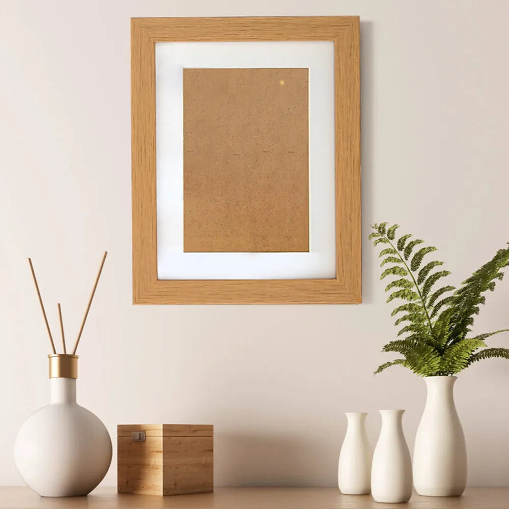 KTX-845587 Modern Black, White, and Gold PS Plastic Picture Frame 11x14 for Artwork and Certificates