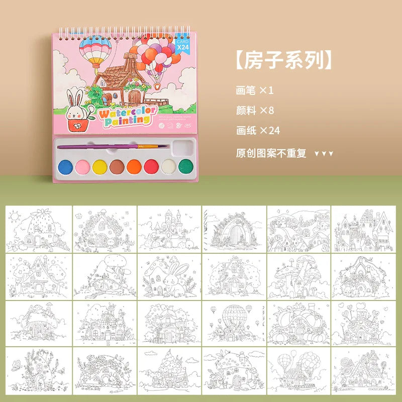 KTX-681299 Children's Animal Colouring Book for Learning and Painting – Unisex, Ages 2-13, 4.5 inch Paper Activity