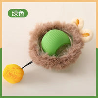HKM-095315 Interactive Electric Rolling Ball Toy for Cats - Durable Plastic and Silicone Design