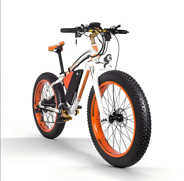 26'' EU UK Warehouse Fat Tire Electric City Bike 48V 17.5Ah Long-Range E-Bike 7 Speed Aluminum Alloy CE Adults