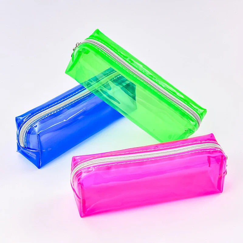KTX-993171 Custom Clear PVC Pen Bags Pencil Cases for School, Various Sizes & Colours Available