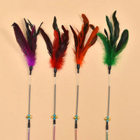 HKM-555219 Interactive 64CM Cat Wand with Premium Spring and Feather Tease, Perfect for Engaging Playtime