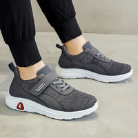 HKM-738195 B-22007 Men's Casual Comfortable Flats Men's Sneakers Lace-Up Mesh Shoes Lightweight Breathable