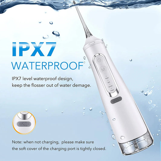 HKM-454419 IPX7 Waterproof Electric Oral Irrigator for Effective Home and Travel Dental Cleaning