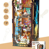 HKM-462675 3D Puzzle DIY Book Nook Kit with LED Light for Children and Educational Play