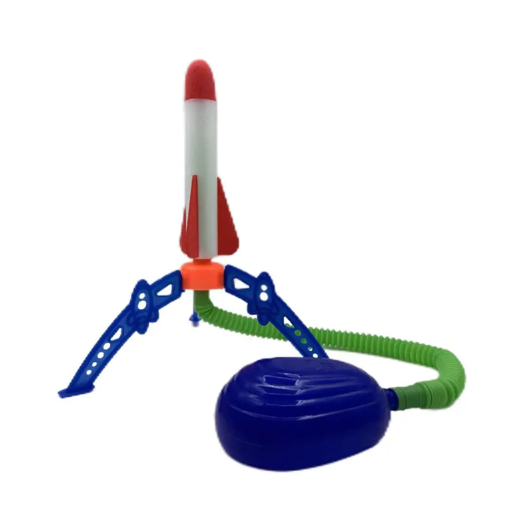 KTX-724435 Foot-Powered Air Rocket Launcher for Kids - EVA Foam Toy with Lights for Outdoor Fun
