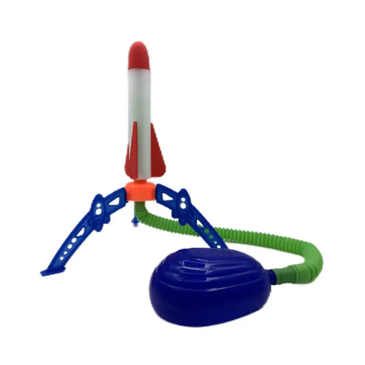 KTX-724435 Foot-Powered Air Rocket Launcher for Kids - EVA Foam Toy with Lights for Outdoor Fun