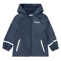 HKM-129107 Waterproof Two-Piece Fleece-Lined PU Children's Jackets t Zipper Closure Cartoon Softshell Rainwear Girl's Clothing Kids