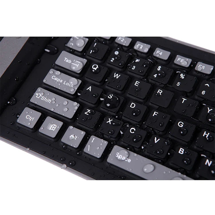 HKM-231891 Wireless Waterproof Azerty Silicone Keyboard with 2.4G USB for PC
