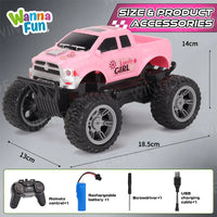 HKM-640019 1:20 Scale Off-Road Remote Control SUV with Headlights - 4 Channels, 4WD, Fast Racing Truck for Kids