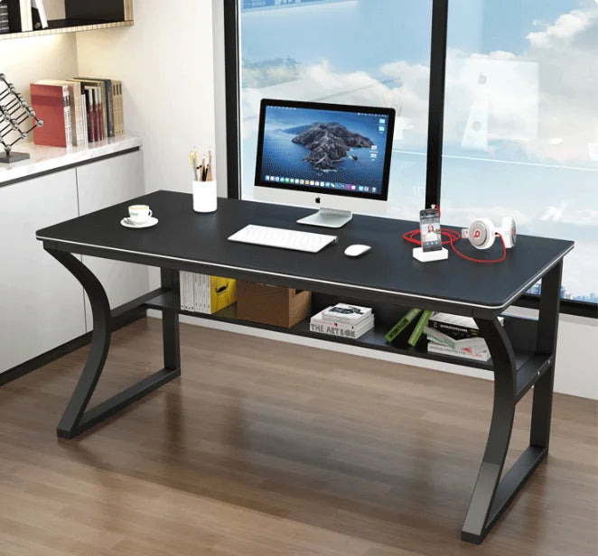 KTX-022227 Modern Computer Desk for Office and Home Use, Available in Warm White and Black Walnut, Multiple Sizes