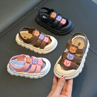 HKM-755155 Comfortable Design New Cute Kids' Sandals Summer Soft Sole Slippers Lightweight Fashion Flat Casual Sandals