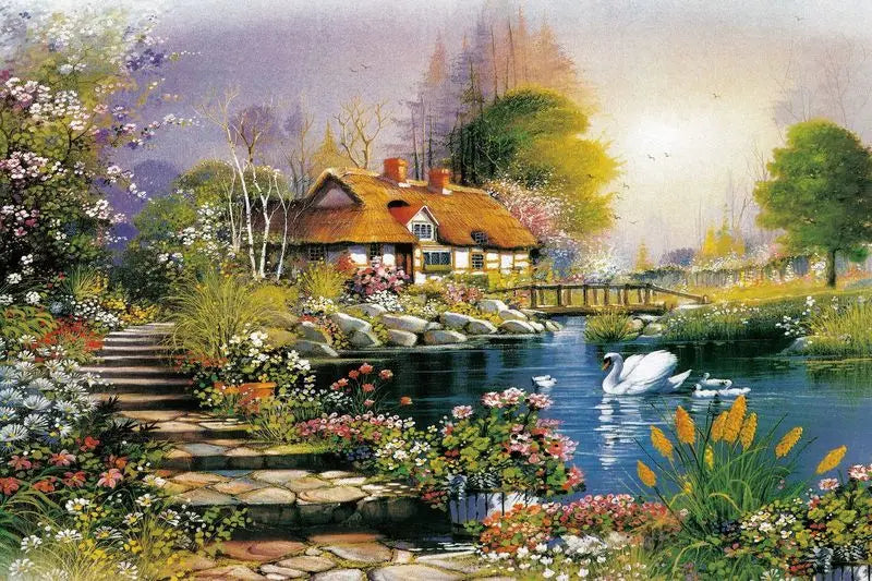 KTX-514323 Custom 1000 Piece Jigsaw Puzzle Featuring Famous Painting Scenery for Educational Decompression Activities