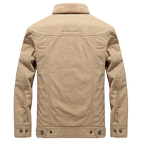 HKM-324563 Winter Cotton Clothing Men's Velvet Thickening Flip Collar Warm Jacket Loose Plus Size Cotton Jacket Men's Coats