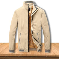HKM-193491 Mens Winter Iacket Coat Velvet Thickened Cold Resistant Warm Windproof Waterproof Plush Standing Collar Men's Coats