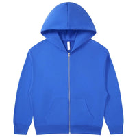 HKM-948307 Men's Women's 380G Oversized Puff Technique Hooded Sweatshirt High Fleece Solid Color Zipper Casual Sports Print Pullover