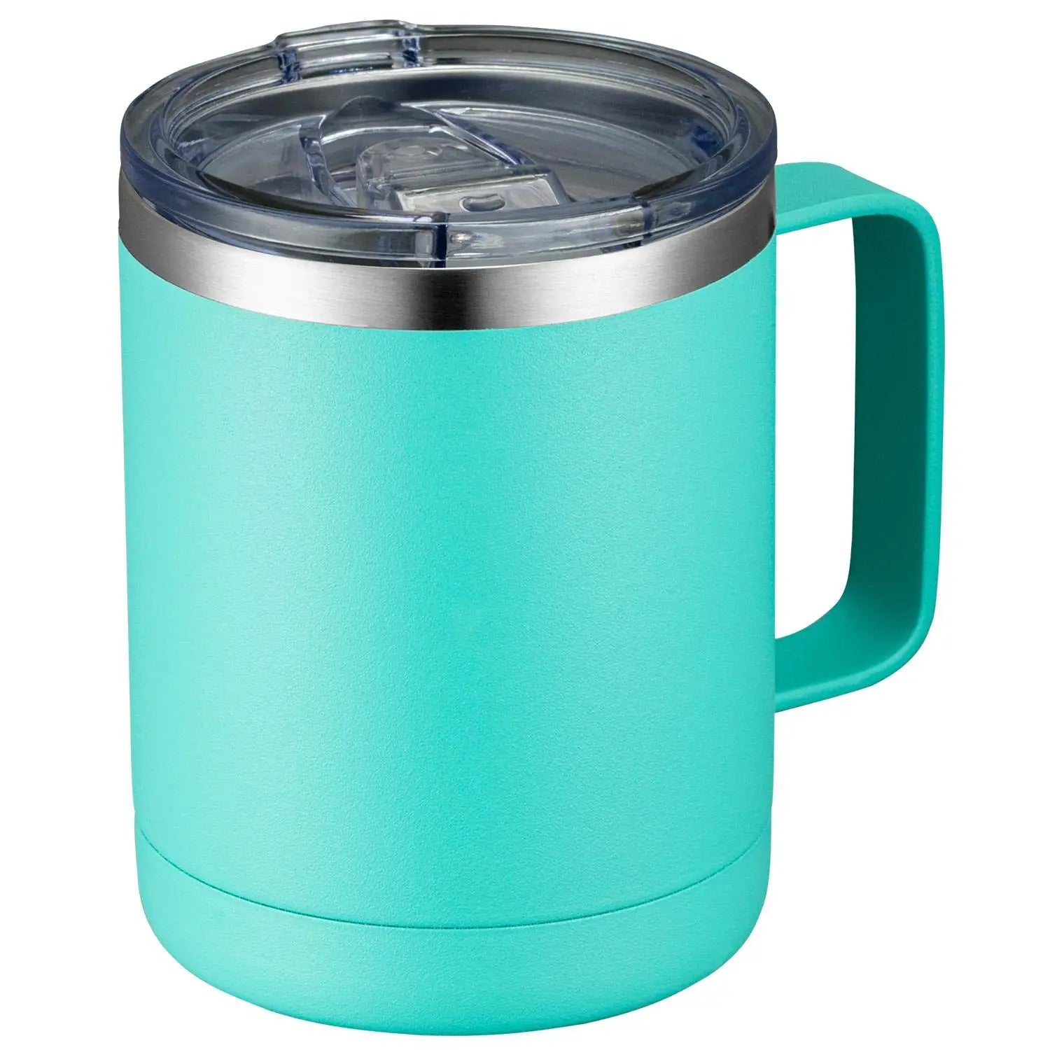 KTX-564179 12oz Eco-Friendly 304 Stainless Steel Coffee Mug with Sliding Lid and Handle for Camping and Travel