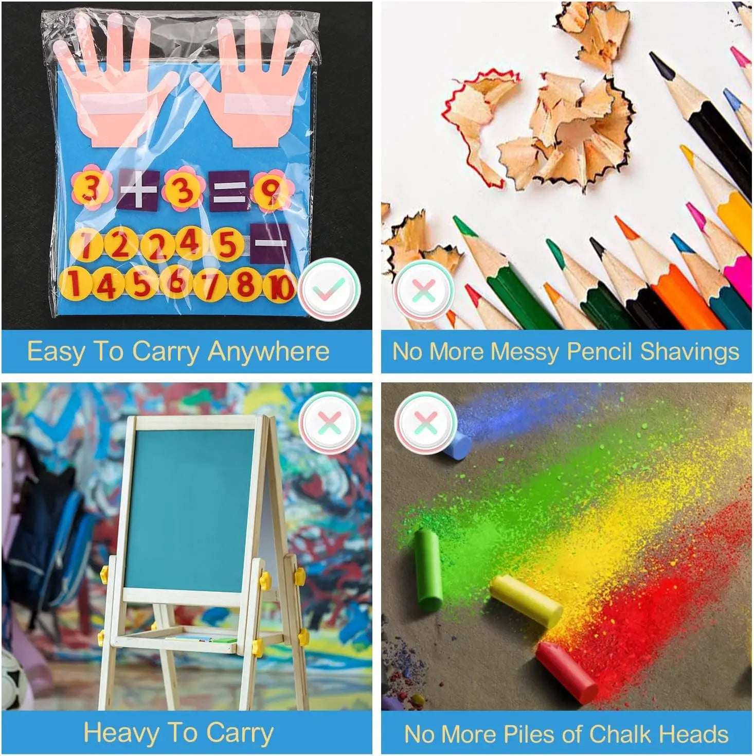 KTX-598803 Montessori Math Manipulatives and Felt Finger Numbers Counting Toy for Learning Activities